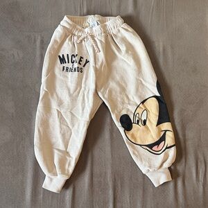Zara Mickey & Friends Joggers Sz 3-4